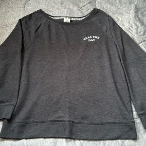 Pink open back “Seas the Day” pullover sweatshirt